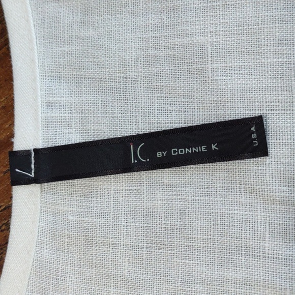 I C Collection by Connie K Linen Tank/Crop Pants Set - Picture 6 of 8